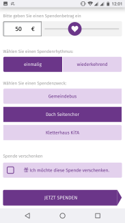 Screenshot Spende Dach-Seitenchor vorbelegt